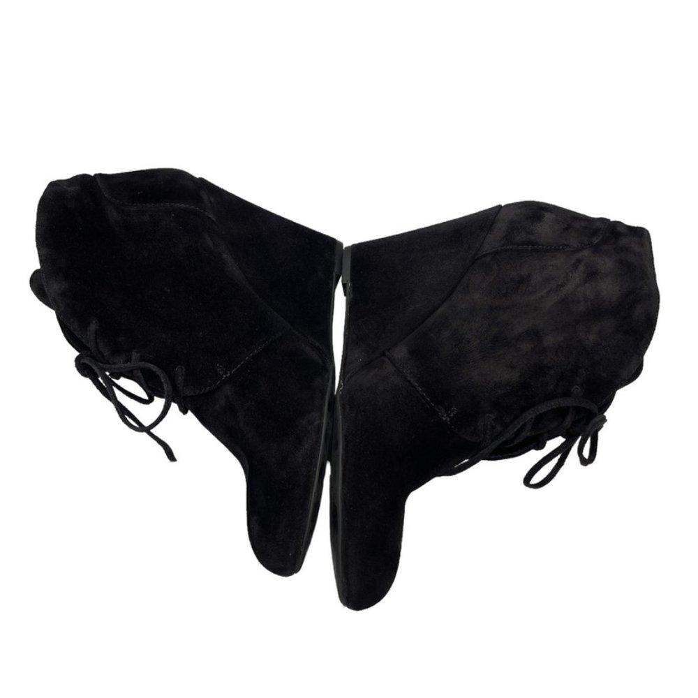 Via Spiga Womens Fedora Black Suede Leather Hidden Wedge Ankle Bootie US Size 8 - Picture 3 of 11